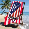 Custom Name Personalized Atletico Madrid Print Beach Towel, for Trip Camping Beach Party Home Decor, Birthday Gift for Family & Friends