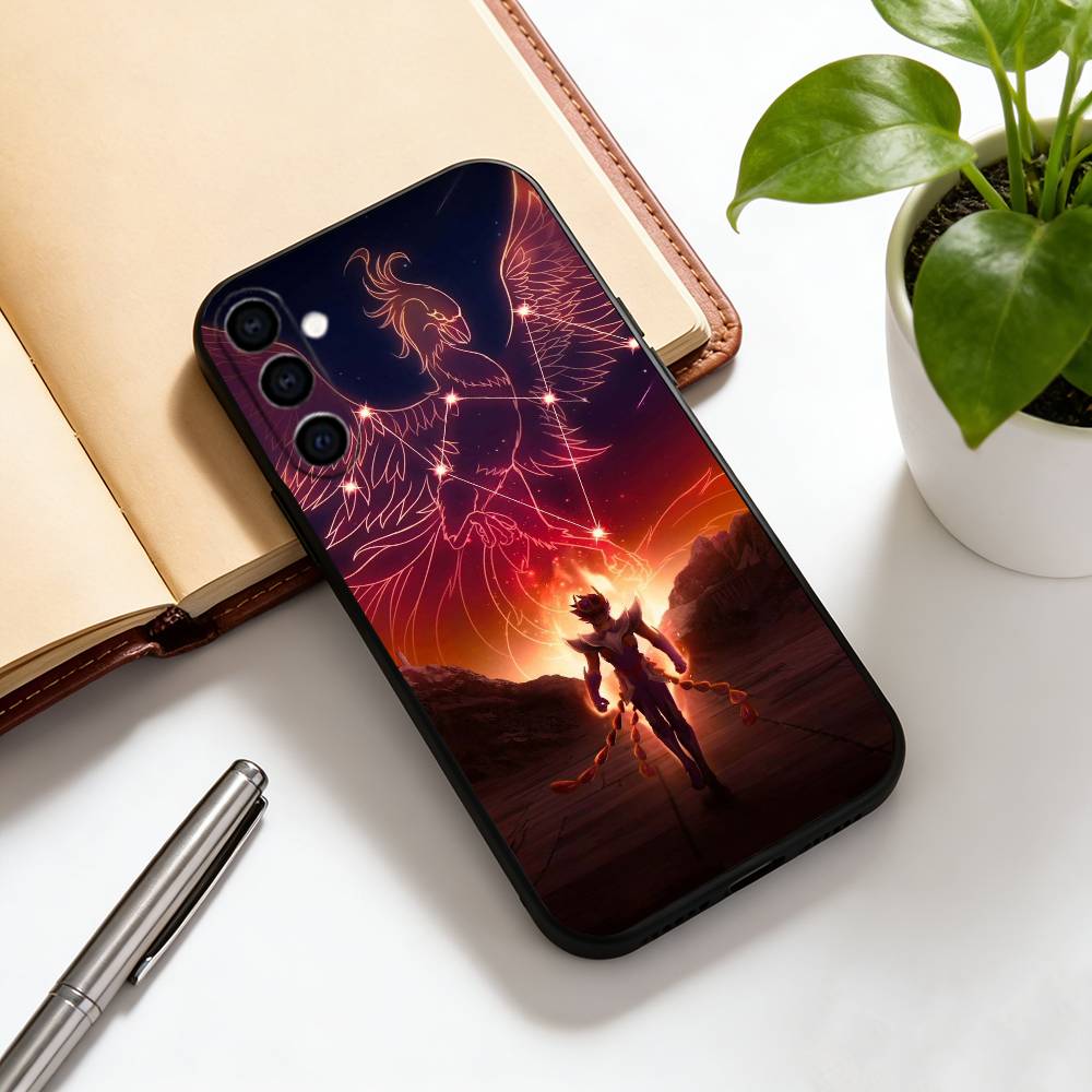 Saint Seiya Phone Case Black Silicone Soft For Samsung Galaxy A73,A72,A71,A70,A53,A52,A51