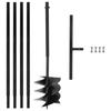Earth Auger - vidaXL - 250 Mm - Steel - 1 M Handle - 4 Extension Tubes
