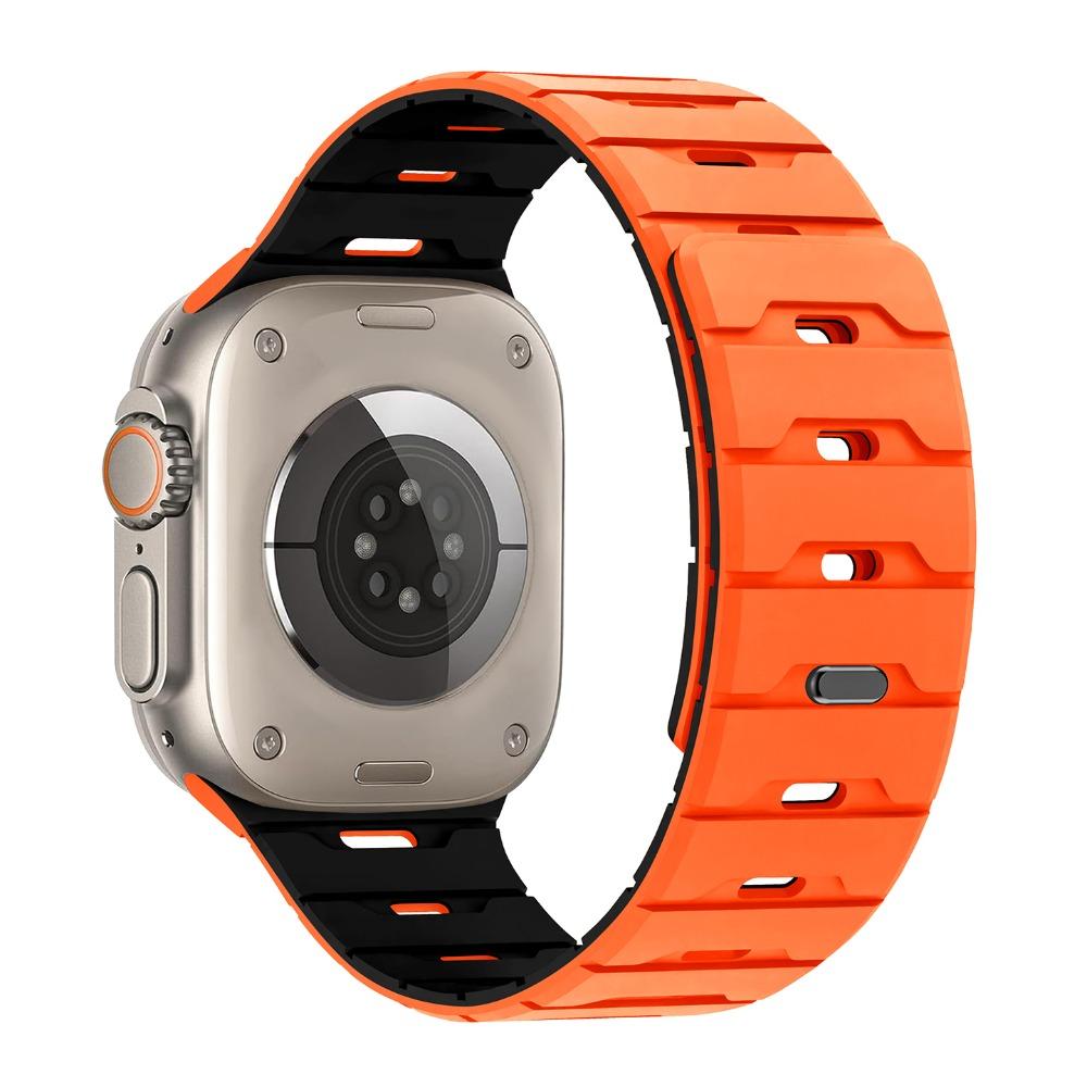 Magnetischer Schnallen-Silikonarmband für Apple Watch, Passend für Ultra 2/3, 49/46/45/38/42/40mm, Silikonarmband für iWatch Serie 11 / 10/ 9/8/7SE