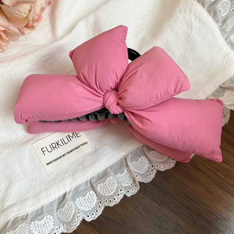 Three-Dimensional Bow Princess Head Women Hairpin Advanced Sense Back Head Hair Disc Grab Clip Shark Clip Hair