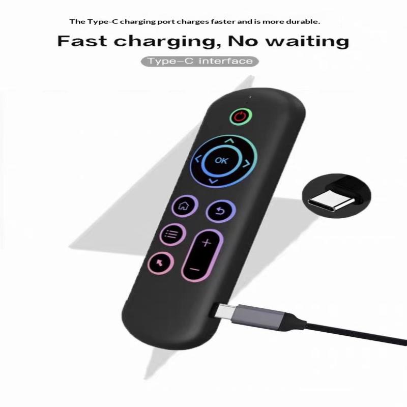 M5 Air Mouse Replacement Remote Control Wireless 2.4G Bluetooth With 7 Color Backlit Keyboard For Android Tv Box