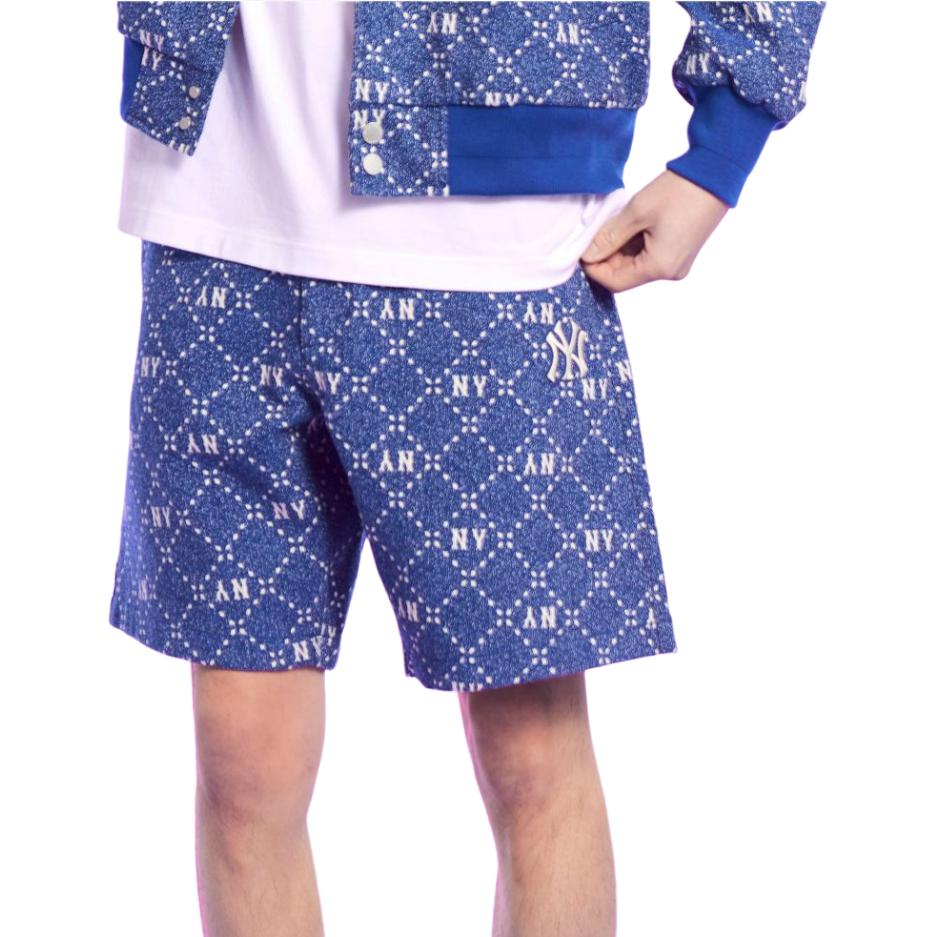 MLB Letter Logo Embroidered Straight Leg Casual Denim Shorts Men Shorts 3LDPM0733-50INS