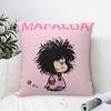 Custom Luxury Humor Mafaldas Quino Comic Cartoon Manga Cushion Cover Velvet Pillow Case