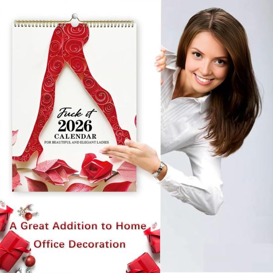 2026 Duvar Takvimi Güzel Zarif Hanımlar için Mizah Duvar Asılı Aylık Takvim Cesur Alıntılarla Kadınlar, Arkadaşlar, İş Arkadaşları için Komik Şaka Hediyesi