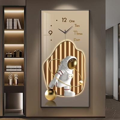 Astronauten-Wanduhr, Moderne Wanddekoration Malerei für Zuhause, Wohnzimmer, Foyer, Flur, Große Uhr Kreatives Hängendes Gemälde