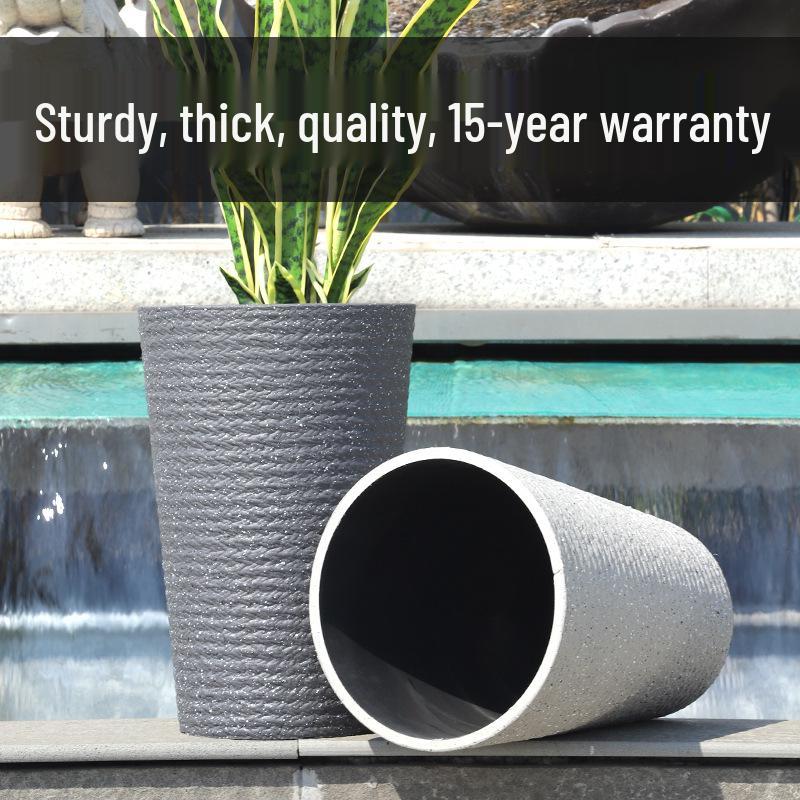 Nordic Extra Large Faux Ceramic Flower Pot for Living Room/Balcony
