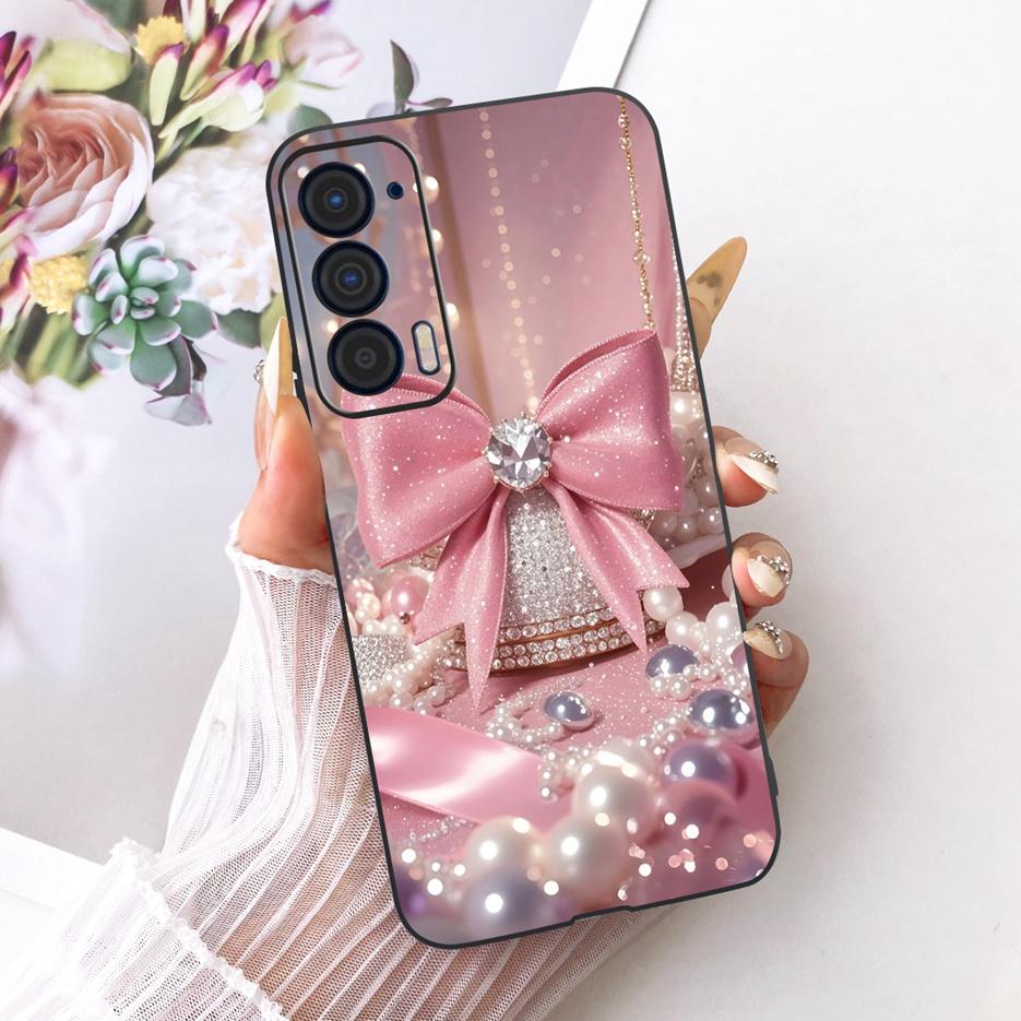 For Motorola Edge 2021 Case XT2141-1 Luxury Butterfly Tree Painted Cover Soft Silicone Case For Motorola Edge 2021 Edge2021 Bags