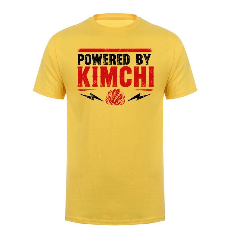 Funny Powered By Kimchi Shirt Unisex Korean BBQ Food Graphic Tee Spicy Kimchi Lover T Shirt Casual Streetwear Short Sleeve DA