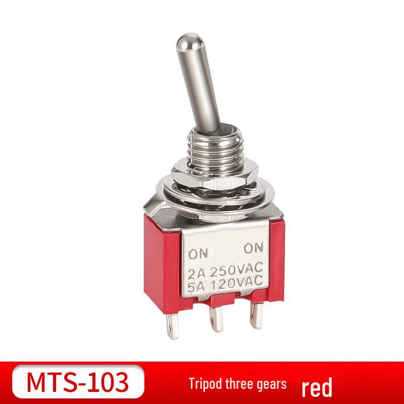 3-Pin 2-Position Rocker Head-Shaking Toggle Switch MTS-102 (M6 Installation)