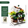 2025 New Celebrity Champagne Rose Potted Plant Model: Educational Building Blocks Toy Gift