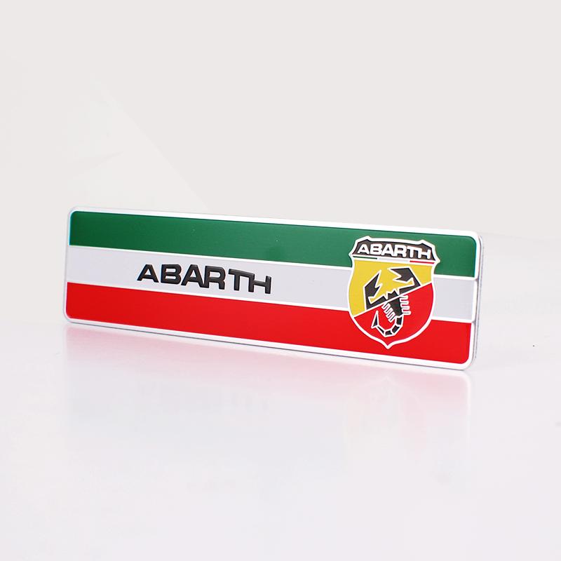 Stylová samolepka na auto 3D hliníková zadní emblém odznak nálepka na karoserii pro FIAT Abarth 500 Tipo FR Panda Argo Freemont Viaggio Bravo Punto