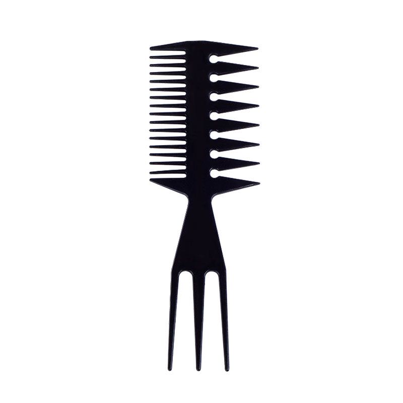 Men's Back Head Oil Head Styling Comb Hairstyle Styling and Maintenance Artifact Trident Comb Texture Comb Fluffy Pork Rib Comb