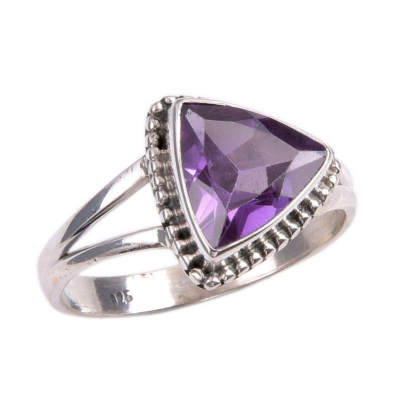 Natural Alexandrite Gemstone 925 Solid Sterling Silver Jewelry Ring S.9.5 F4e90