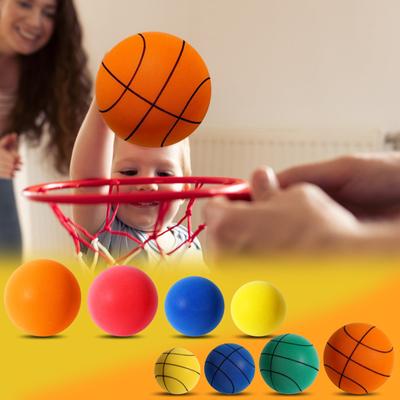Größe 3 Basketball Beflockung Leiser Basketball Sport PU Elastischer Schlägerball Wasserdicht Keine Rückstände Indoor-Training Leiser Ball