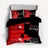 Soft and Comfortable Duvet Cover Set Crown Digital Print - Perfect for Bedroom and Guest Room 1 Duvet Cover+2 Pillowcases