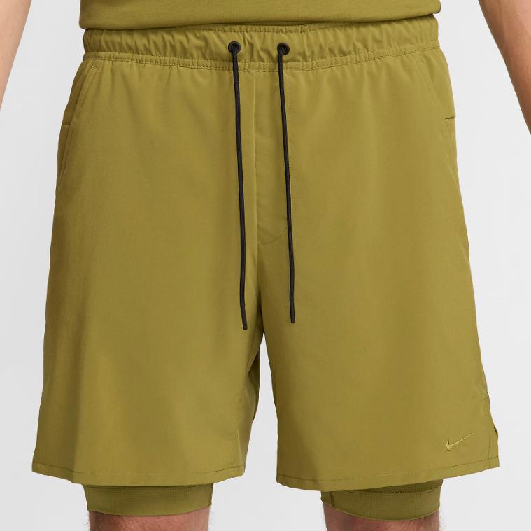 Nike Solid Color Lace Loose Fit Five-Point Casual Shorts Men shorts Moss-Green DV9334-307