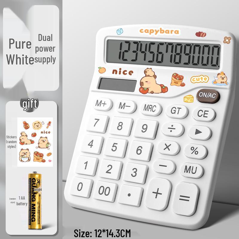 Compact Solar-Powered Calculator: Adorable Goddess Design for Office, School, Accounting & Finance