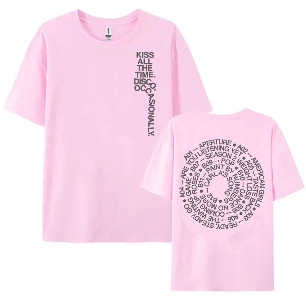 TRACKLIST KISS ALL THE TIME DISCO OCCASIONALMENTE Magliette Harrystyles Cantante Design Maglietta Larga Unisex Streetwear Abbigliamento Femminile