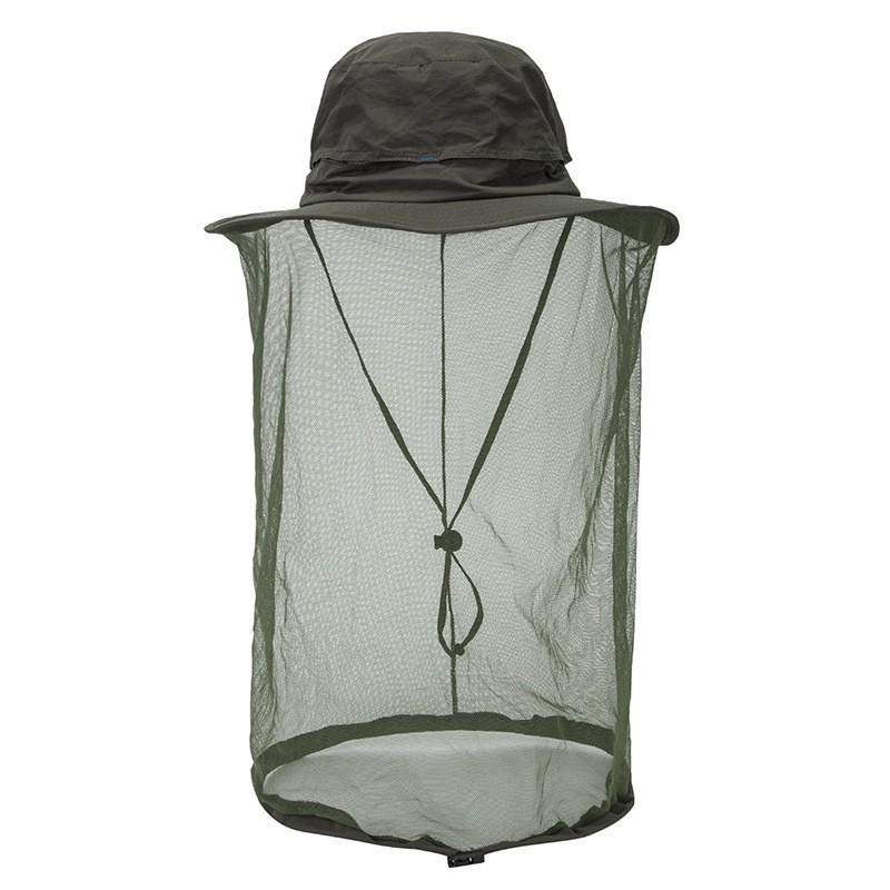 Wide Brim Sun Hat With Mesh Face Cover Fishing Hiking Outdoor UV Protection Breathable Foldable Nylon Cap