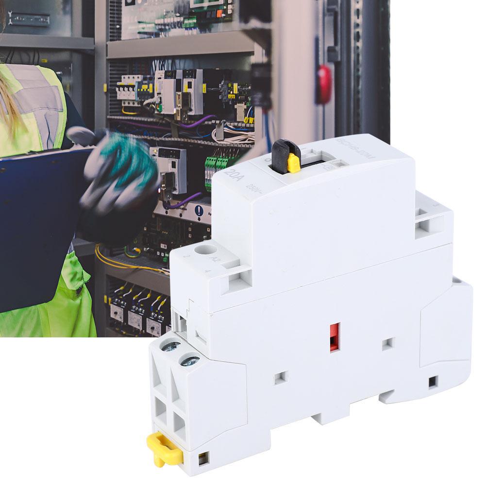 2P20A Household AC Contactor with Manual Control Function for Building Electrical 230V(2NC)