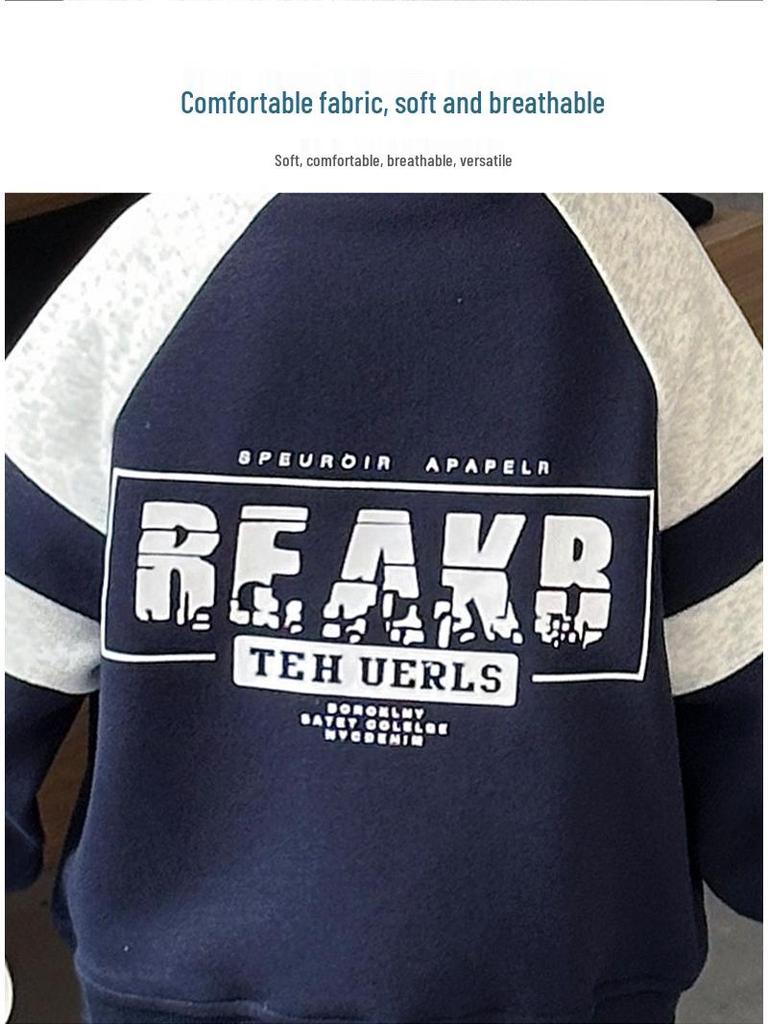 Jungen 2025 Herbst Polo Sweatshirt & Lässige Sweatpants Set