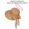 Basin Cap Portable Straw Weaving Beach Hat Breathable Hollow Out Bow Fisherman Cap Thin Polyester Big Brimmed Woven Cap Spring