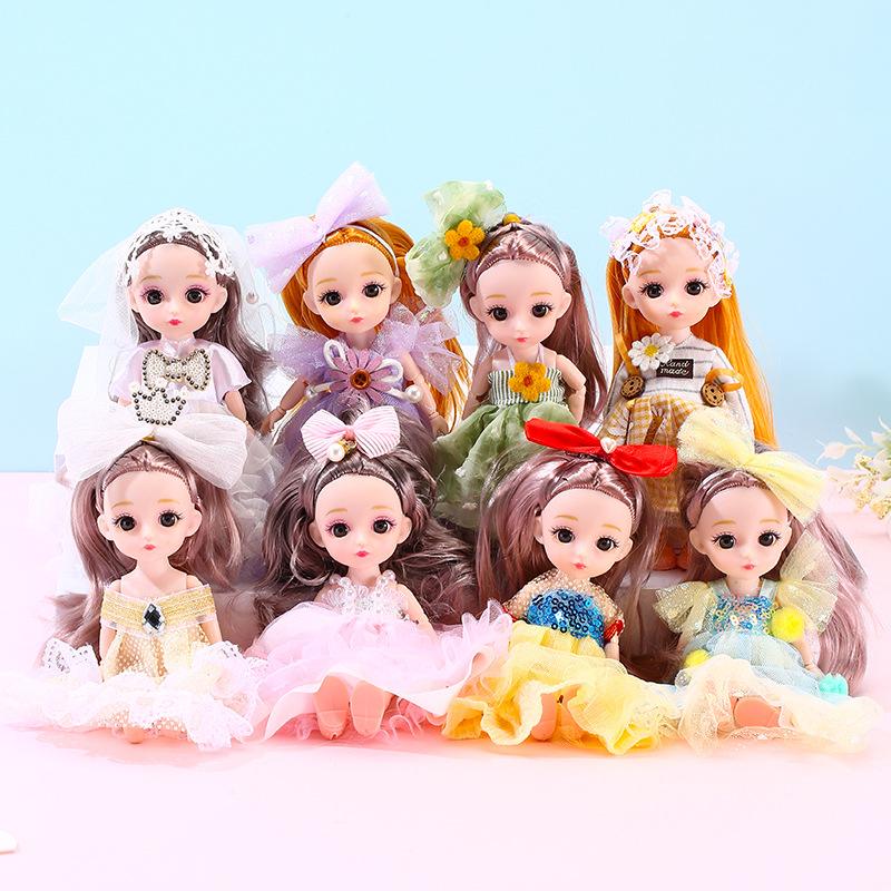 

17cm Multi-joint Dress-up Barbie Girl s Hand Toy кремовый