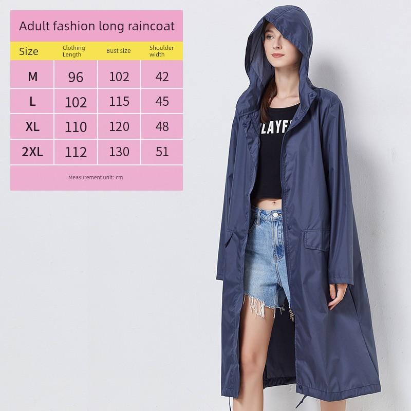 Raincoat Women's Trench Coat Type Thin Breathable Outdoor Hiking Hiking Single Body Waterproof Poncho Men's Multi-Color Portable