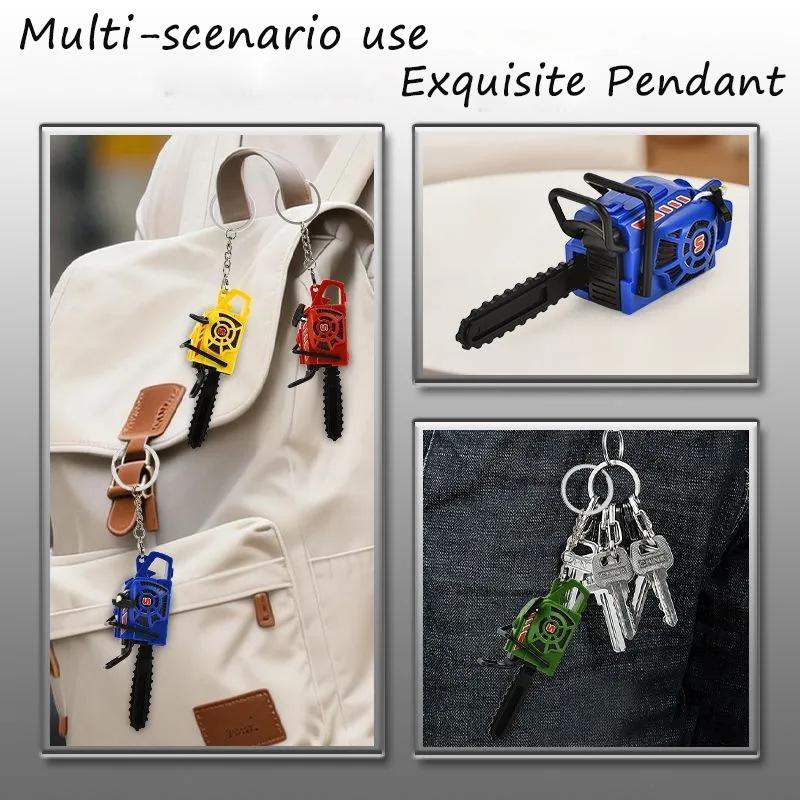 Rote Kettensäge Schlüsselanhänger Stressabbau Spielzeug Für Schlüssel Rucksack Tasche Realistisches Geräusch Mini Kettensäge Spielzeug Lustiges Geschenk Gadget Schlüsselanhänger Kette