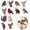 Kreatives Geburtstagsgeschenk für Erwachsene 3D-Vogel-Patchwork-Set, DIY Kolibri Eule Nähen Handgemachtes Stoffkunst-Set Basteln Heimwanddekoration Anfänger Starter