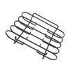 Rib Rack 4 Rows Capacity Compact Portable Iron Material Black Durable Reusable Barbecue Standing