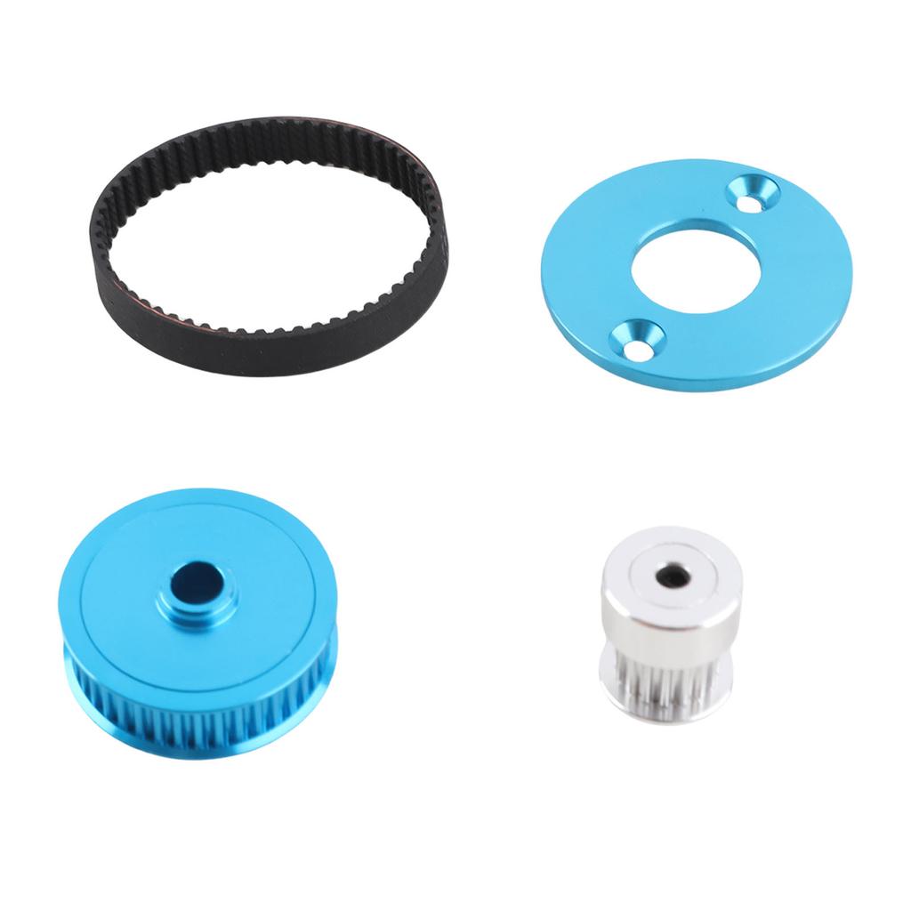 RC Belt Drive Gear Low Noise Rubber Belt Drive Transmission Gear Kit for TT02 Remote Control Car