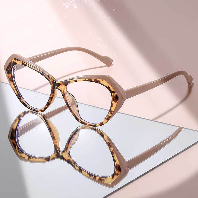 

2026 New Retro Cat Eye Eyeglasses with Multicolor Patterned Frame & Black Arms, Clear Lenses for Fashionable Women’s Style хаки