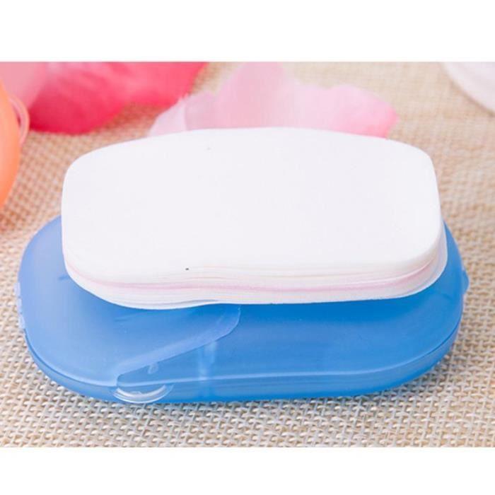 Metoke 5 Boxes Set(100pcs) Outdoor Travel Soap Paper Box Washing Hand Bath Clean Scented Slice Sheets Disposable Box Soap Por