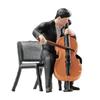 Resin Miniature Figures of Violin Players in 1/64 Scale Ideal for Long Term Decors and Artistic Projects