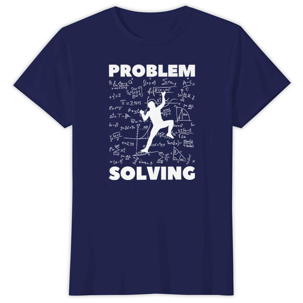 Problem Solving Math Tshirts for Unisex Unisex Funny Climbing Math Graphic T Shirts Sport Climber Short Sleeve Tee Tops