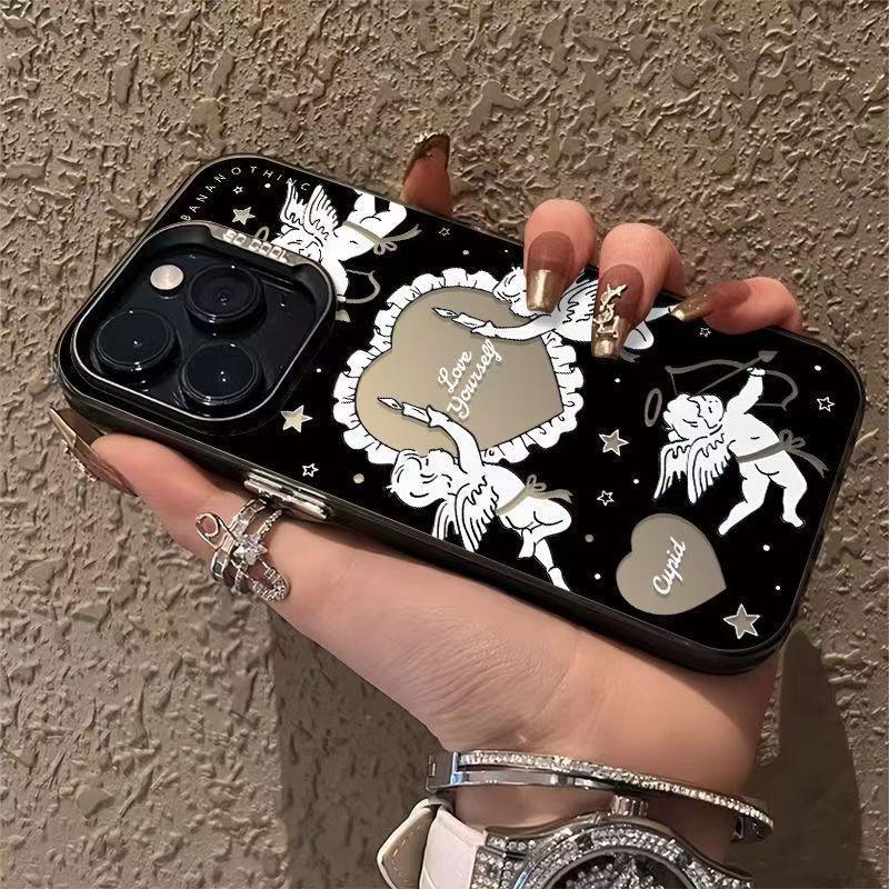 Cupid Heart Case for Apple iPhone 17 Pro, 15, 16, 14, European and American Styles, 13 Pro