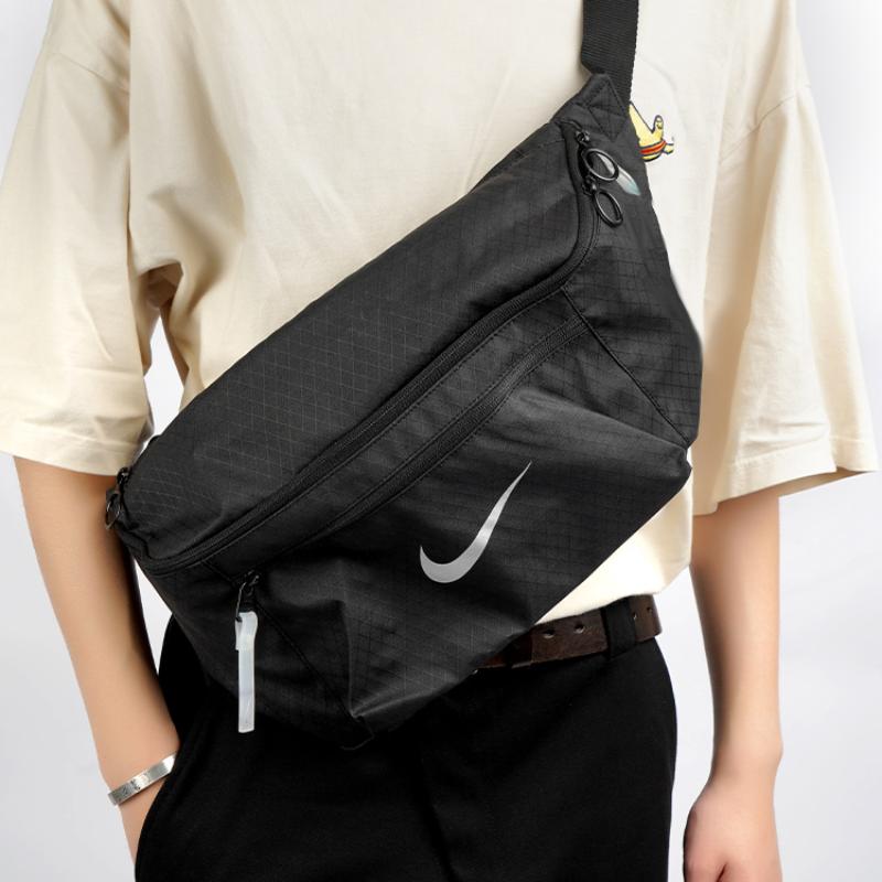 Nike Fabric One Shoulder Crossbody Bag, Sling Bag, Fanny Pack Regular Unisex Black Casual DN8114-010