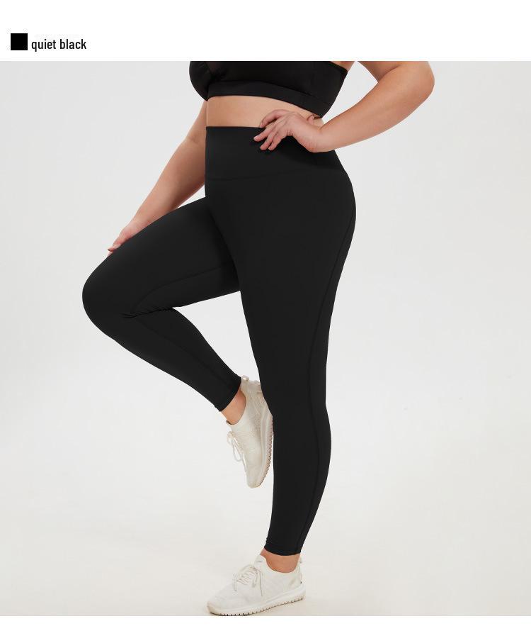 Kadın Büyük Beden Avrupa/Amerikan Yoga Pantolonu - Şeftali Kalça, Fitness ve Koşu Tayt Leggings