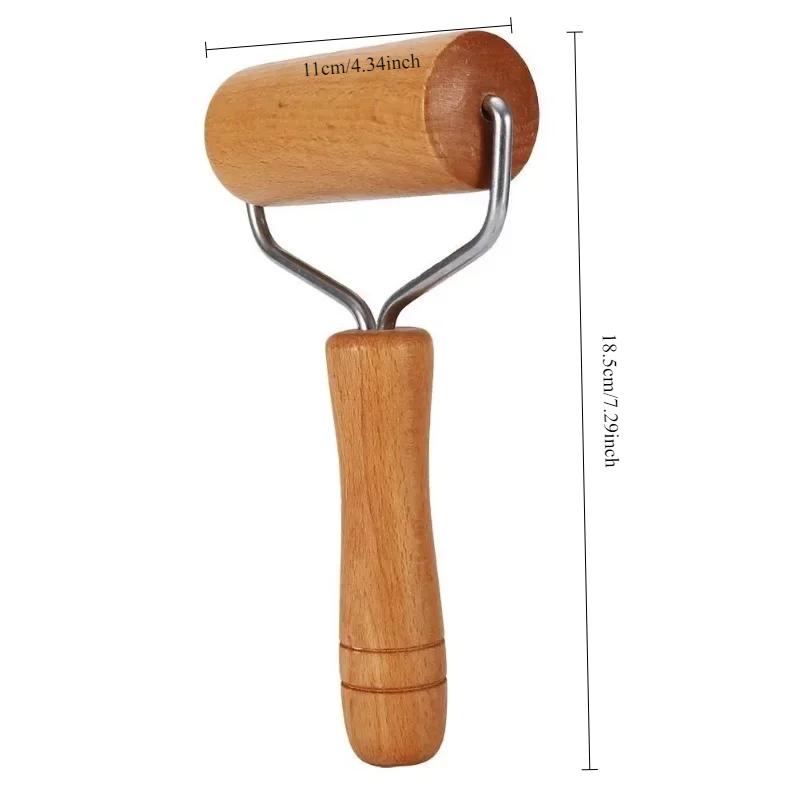1 Stück Nudelholz Gebäck- und Pizza-Bäckerrolle Holz Backen Zerkleinern Nüsse Cracker Kekse Küchenutensilien