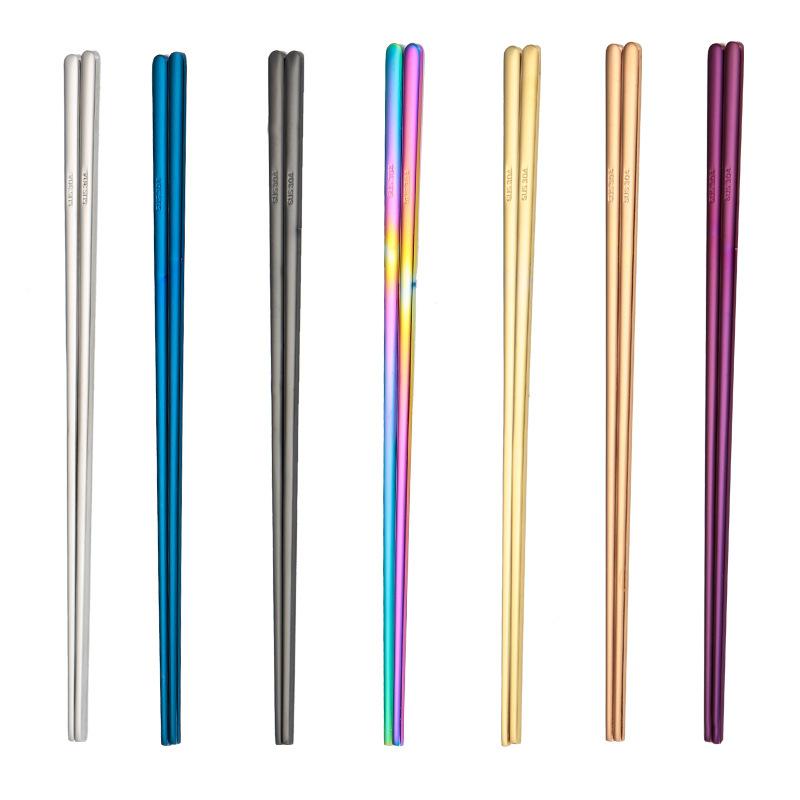 304 Stainless Steel Chopsticks Barbecue Restaurant Solid Korean Chopsticks Household Korean Gift Chopsticks