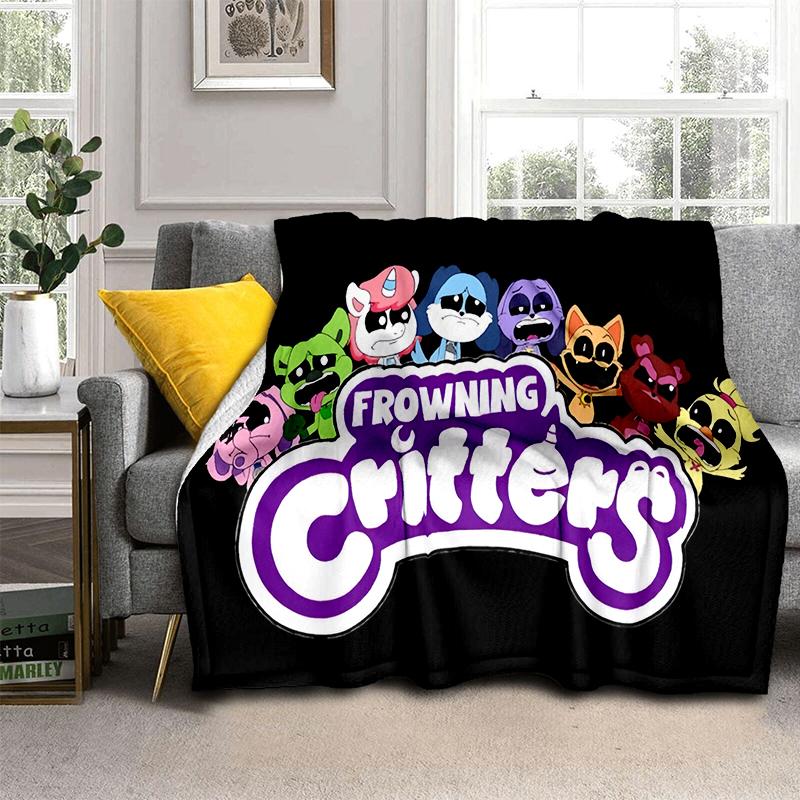 Cartoon S-Smiling C-Critters Catnap Craftycorn Soft Plush Blanket,Flannel Throw Blanket for Living Room Bedroom Bed Sofa Cover