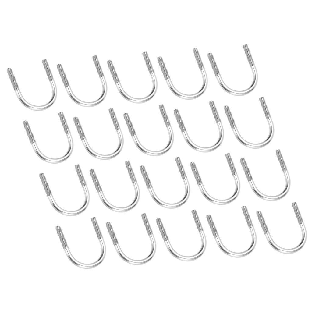 20Pcs UShaped Bolt Set 304 Stainless Steel M6x33 Machinery Parts Hardware Tools