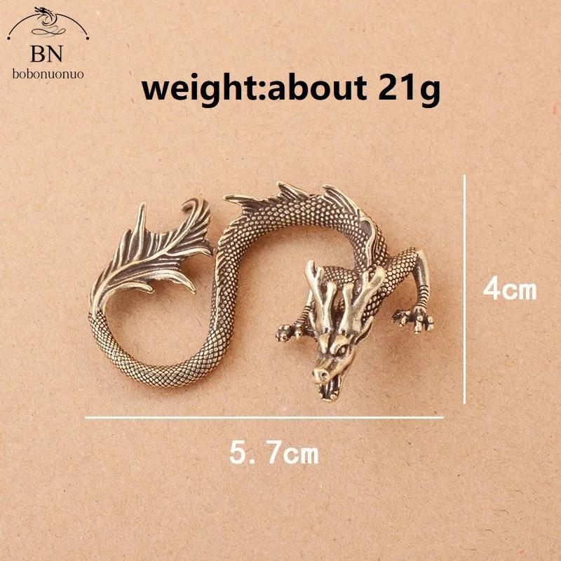 Antique Dragon Small Statue Desktop Ornament Chinese Mythical Beast Figurines Retro Home Feng Shui Decorations Crafts