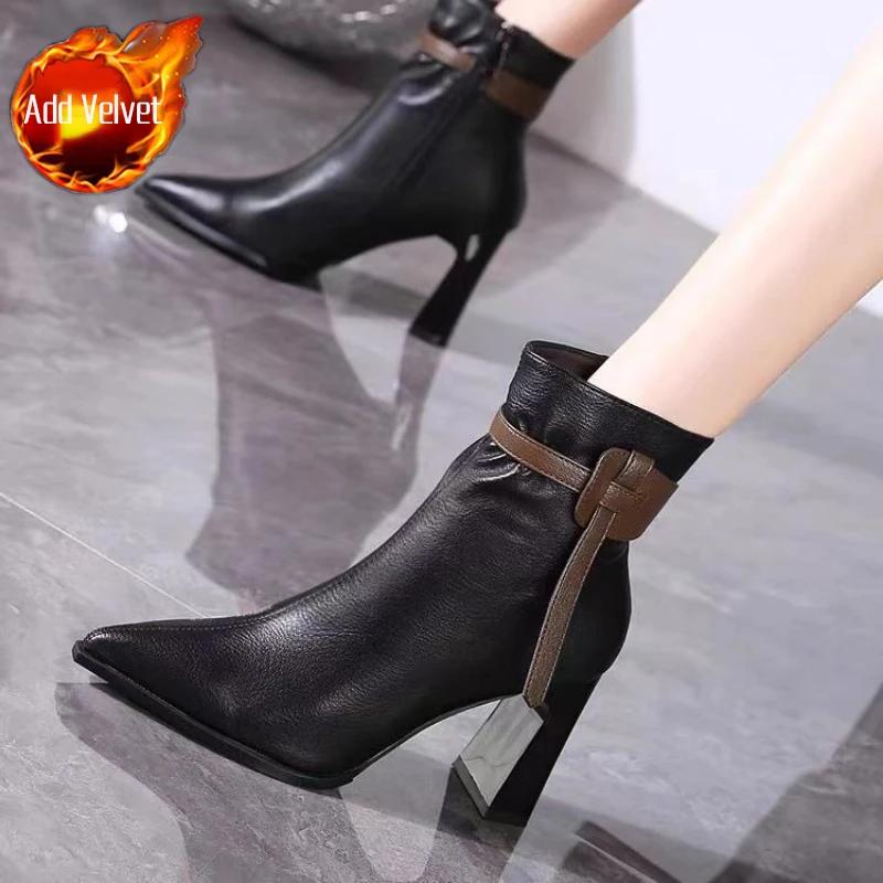 

Модные ботильоны в стиле ретро, мягкий массивный каблук, женские короткие туфли, дизайнерские, роскошные, новинка Y2k, ботинки по акции, осенняя распродажа, женские ботильоны 40