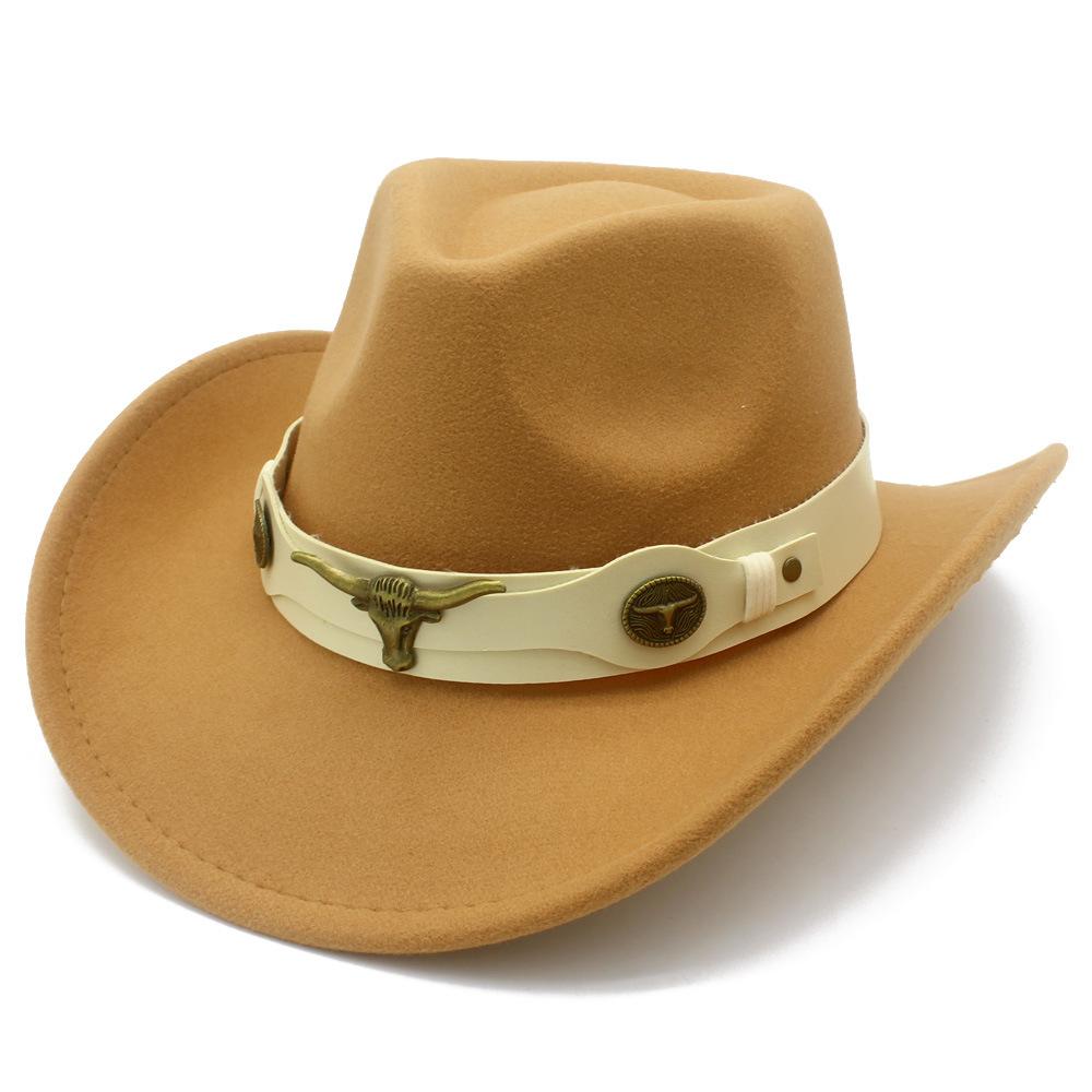 Xiyin Hot Selling Western Style Cowboy Hat Cow Head Decoration Outdoor Personalized Sunscreen Sunshade Hat
