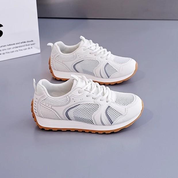 

Mesh sneakers women s 2025 new summer casual shoes lightweight shock-absorbing running shoes thin breathable soft-soled mesh shoes 40 бежевый