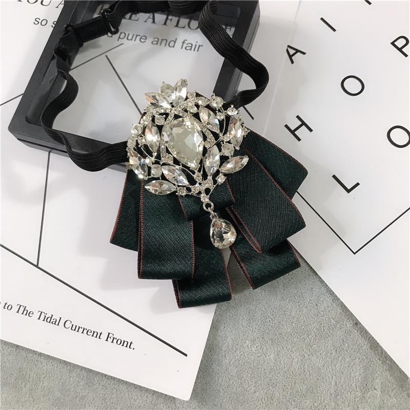 Korean Version of Bow Tie Female College Style Japanese Free-play Female Collar Flower Diamond Jewelry Shirt Accessories Male Bo