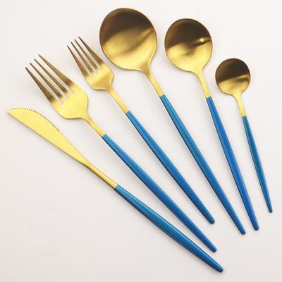 36Pcs/set Red Gold Dinnerware Cutlery Set Stainless Steel Knife Dessert Fork Tea Spoon Silverware Kitchen Flatware Tableware Set